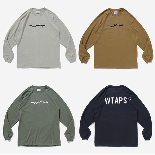 Wtaps Vibes LS Tee Black Olive Sand Beige 212PCDT-LT01S