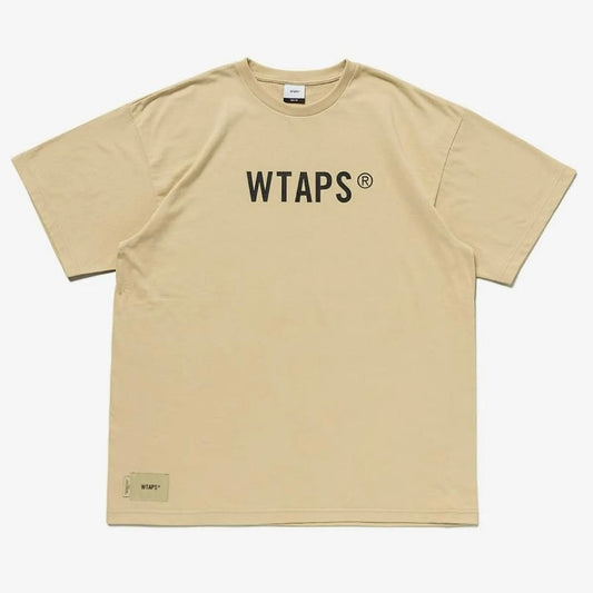 Wtaps Sign SS Tee / Cotton Beige 231ATDT-STM10S