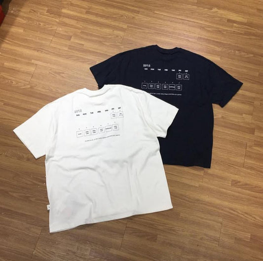 Pin Sktbs Calendar Pocket Tee Navy White