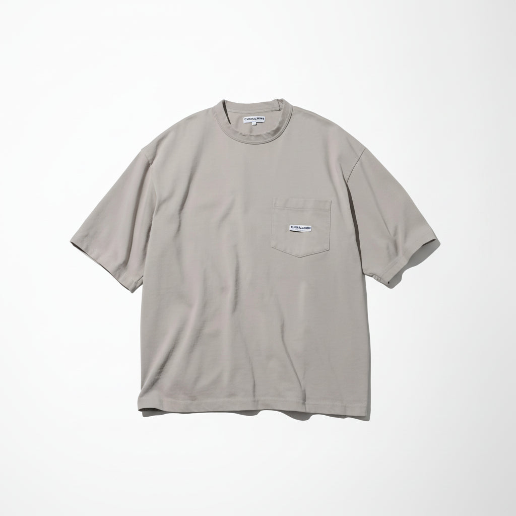 CAHLUMN Heavy Weight Jersey Pocket SS Tee Beige 241-1210