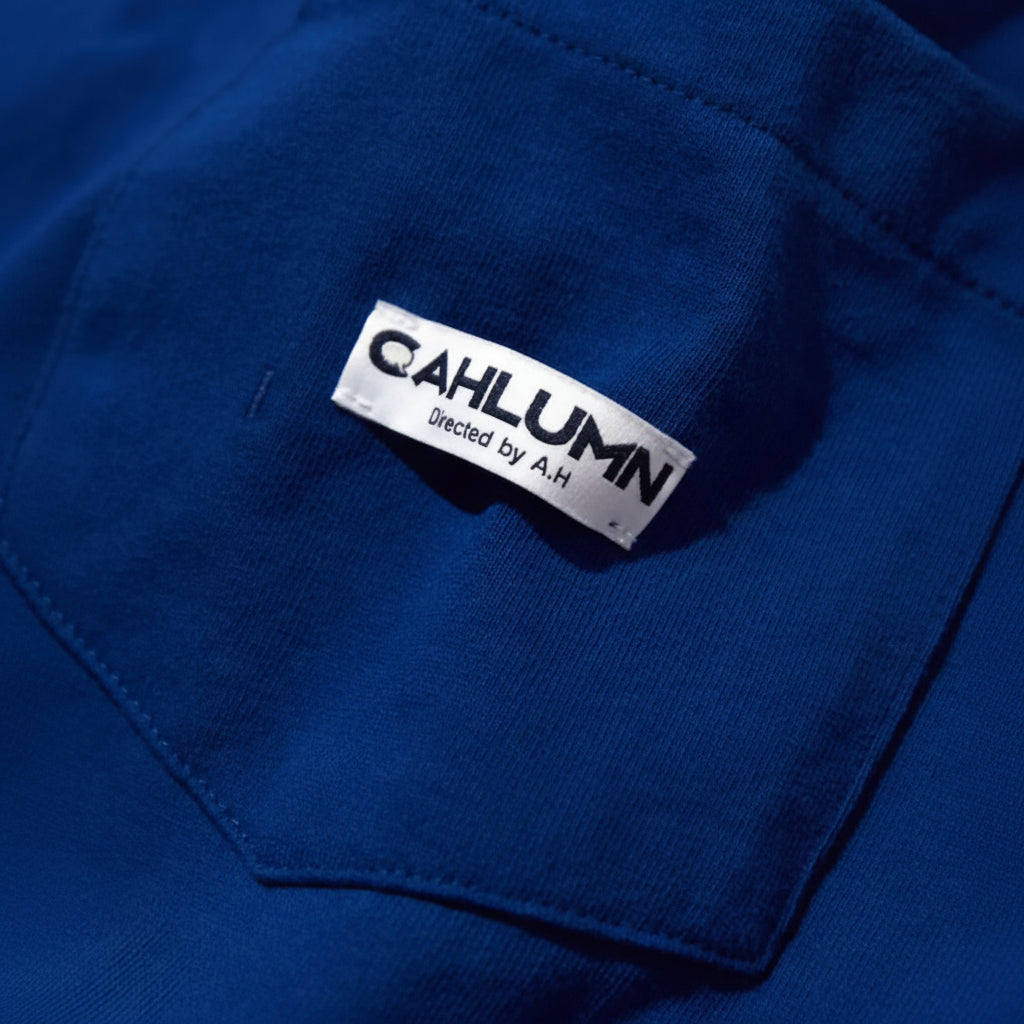 CAHLUMN Heavy Weight Jersey Pocket SS Tee Blue 231-1251