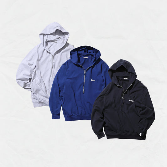 CAHLUMN Heavy Weight Jersey 3/4-Zip Hoodie 231-1244