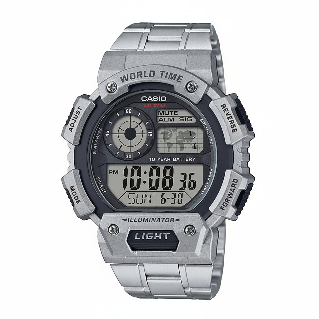 Casio AE-1400WHD-1AVDF Silver 銀色跳字錶 (淨錶)