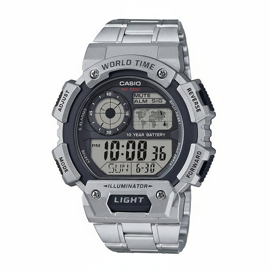 Casio AE-1400WHD-1AVDF Silver 銀色跳字錶 (淨錶)