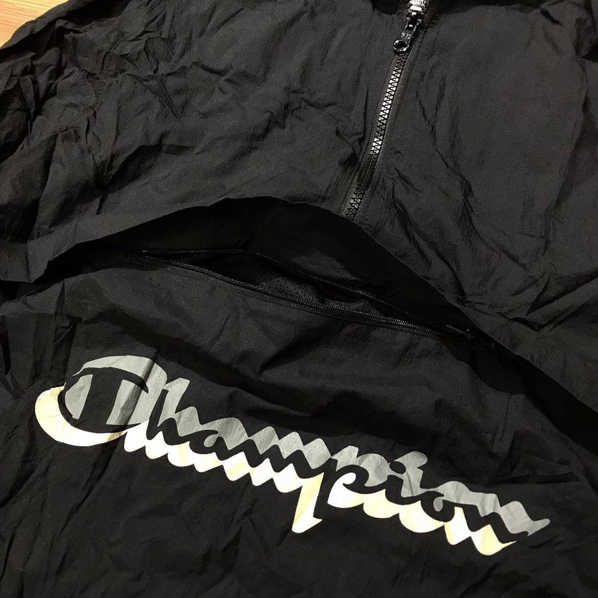 Champion Half Zip Pullover Anorak Black V0180-003