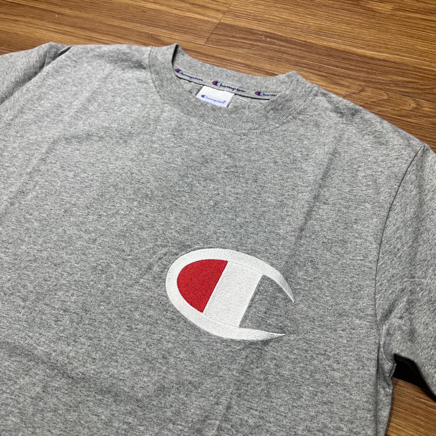 Champion JP Embroidered Big C Logo Tee C3-F362 Grey 實拍