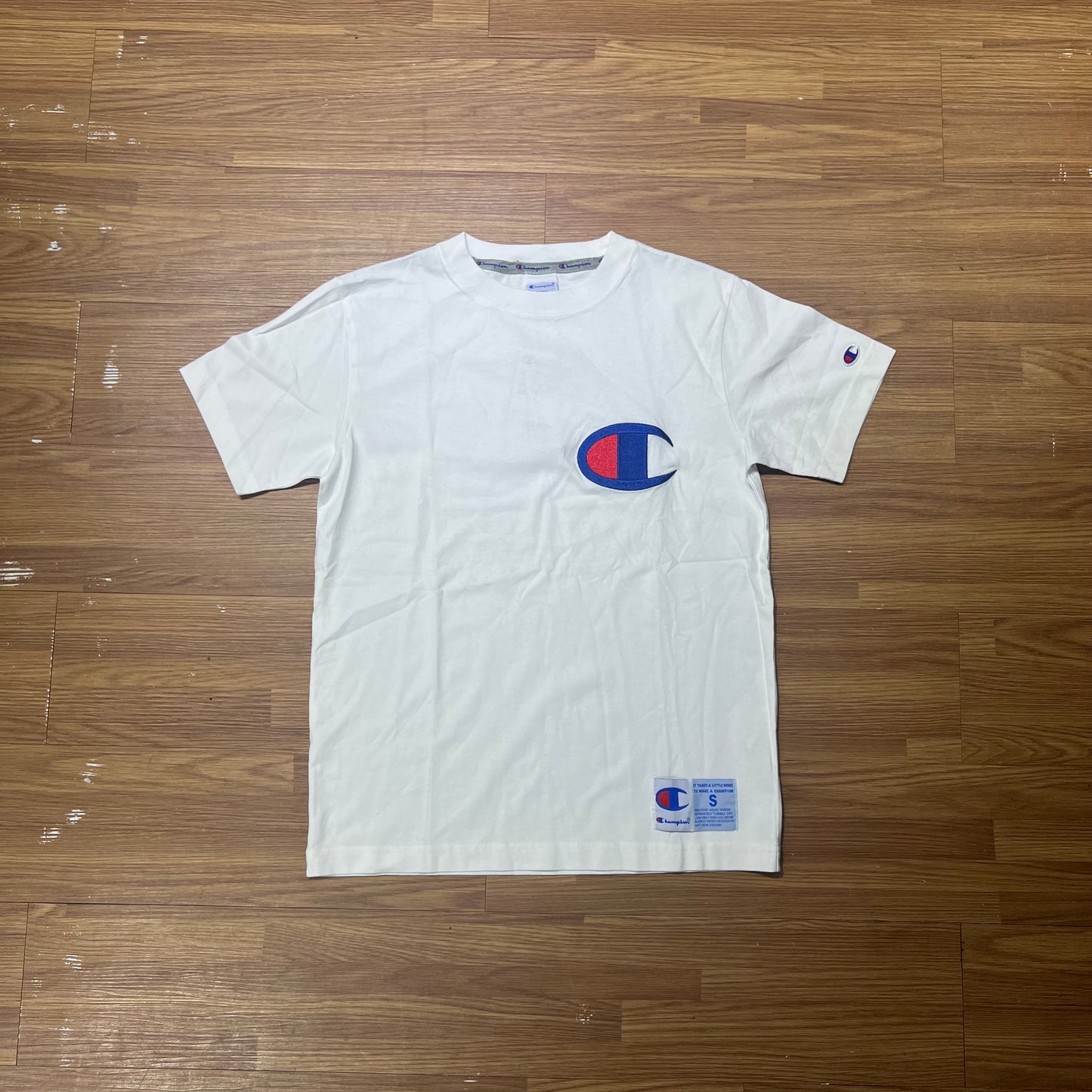 Champion JP Embroidered Big C Logo Tee C3-F362 White 實拍