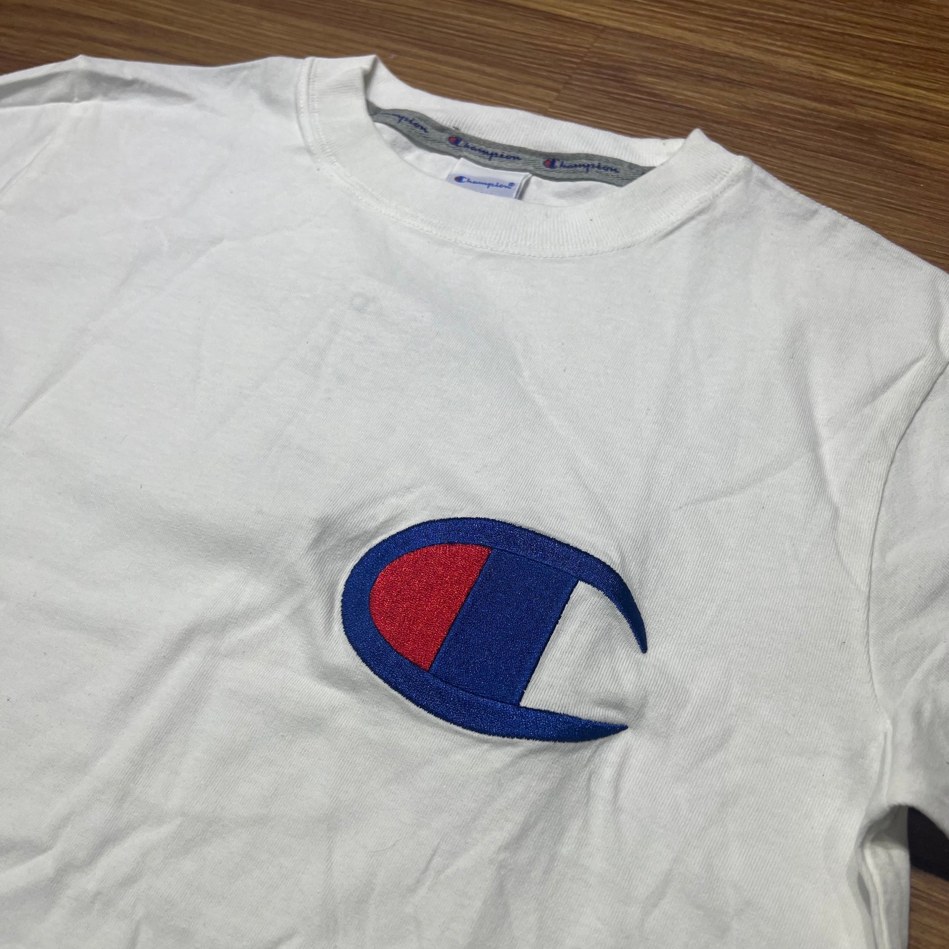 Champion JP Embroidered Big C Logo Tee C3-F362 White 實拍