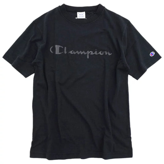 Champion JP Tonal Lettering Logo Tee Black C3-M350
