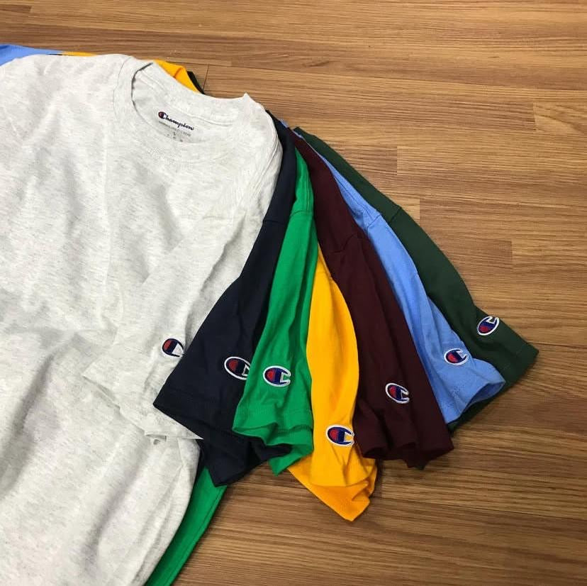 Champion Sleeve One Point Small Logo Basic Crew Tee 實拍