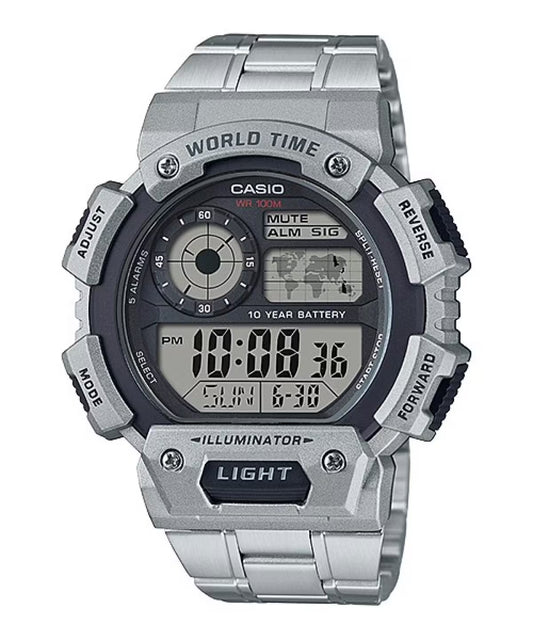Casio AE-1400WHD-1AVDF Silver 銀色跳字錶 (淨錶)