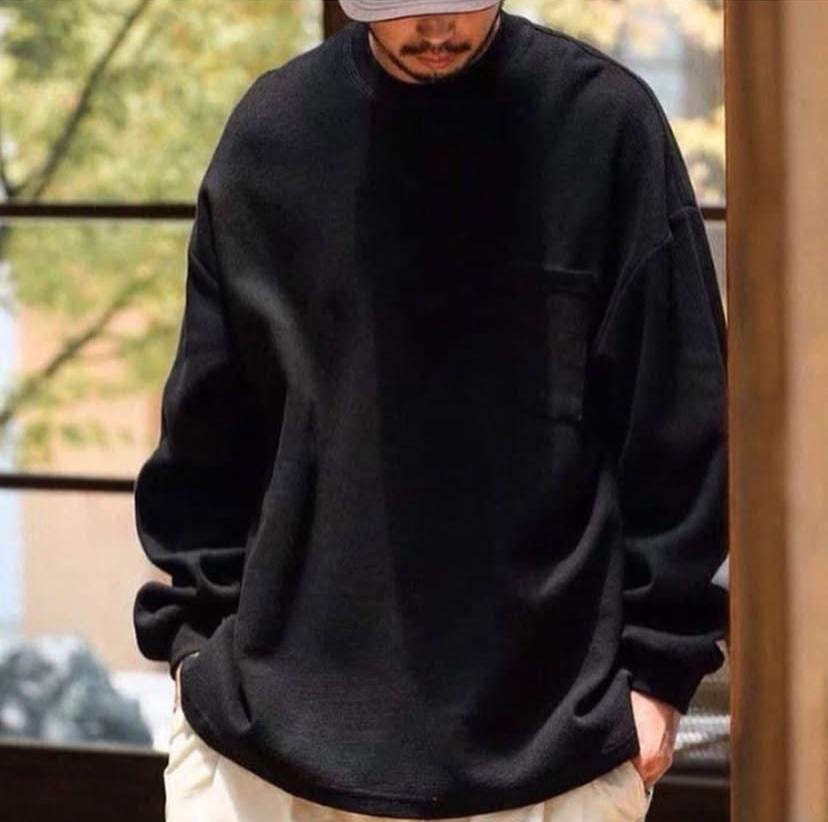NORLN NR Waffle Pocket Tee LS Black Brown Dark Green Grey White