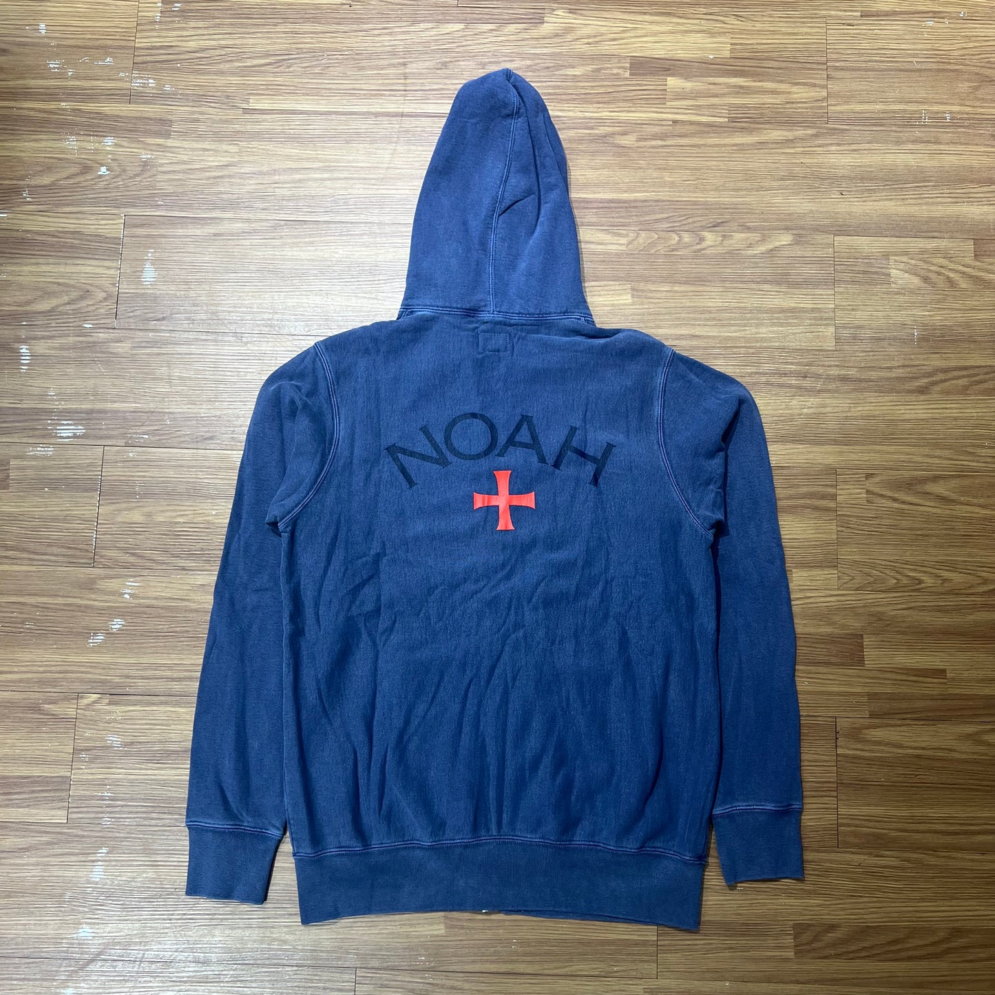 Noah NYC Core Logo Zip Up Navy