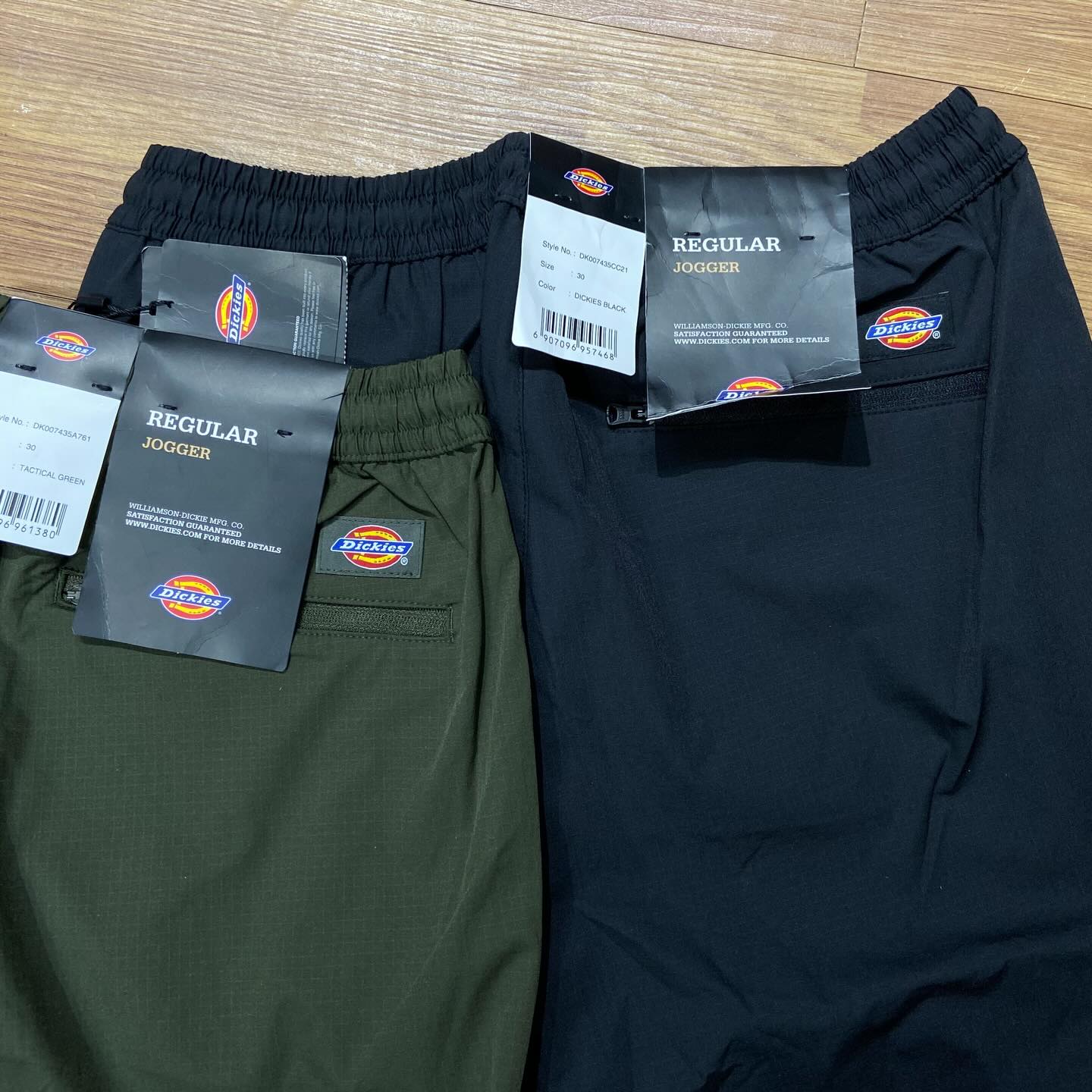 Dickies DK007435 防撕裂工裝縮口褲黑色實拍 Ripstop 細節