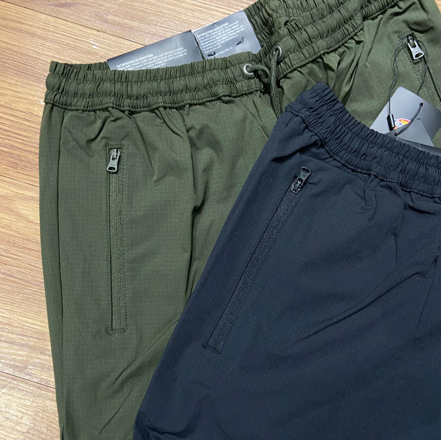 Dickies DK007435 防撕裂工裝縮口褲黑色實拍 Ripstop 細節