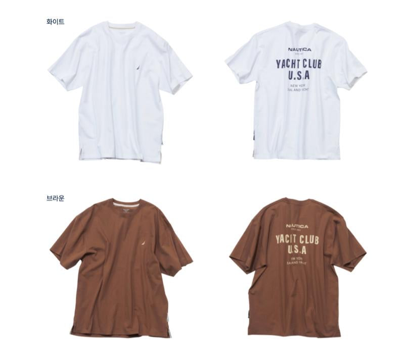 Preorder 預訂 Nautica KR Yacht Club USA Tee SS White Brown Olive Grey Heather Grey