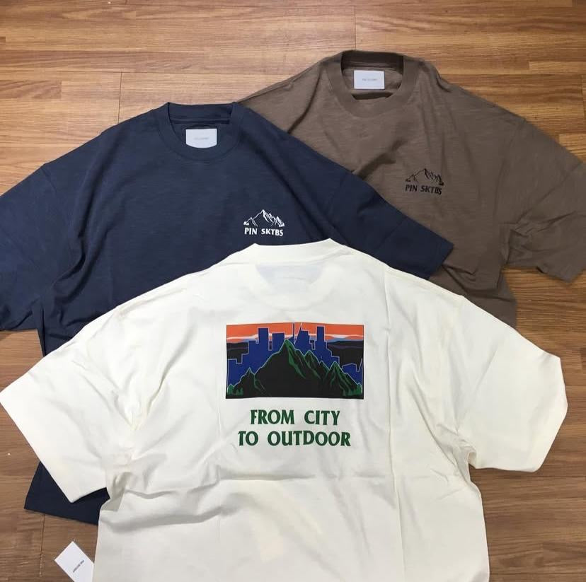Pin Sktbs Urban Mountain SS Tee (Bamboo 天竺棉) Brown Cream Navy