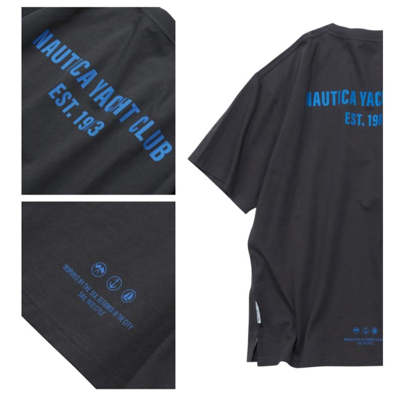 Preorder 預訂 Nautica KR Yacht Club Lettering Tee SS Dark Grey White Blue