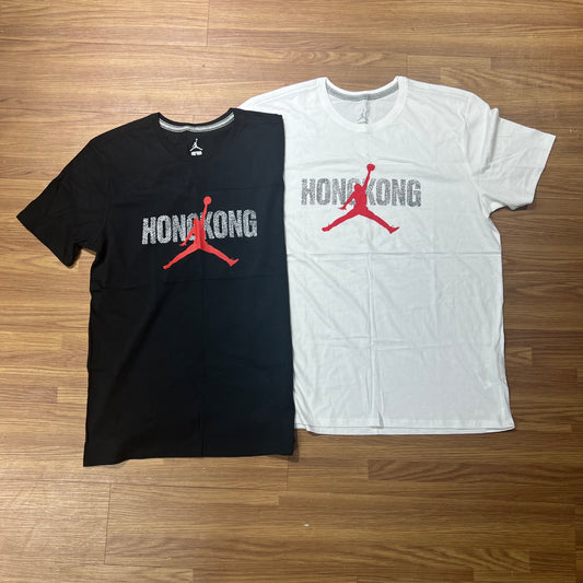 香港限定 Nike Air Jordan Jumpman Hong Kong Logo Tee Black BV6187-010 / White BV6187-100