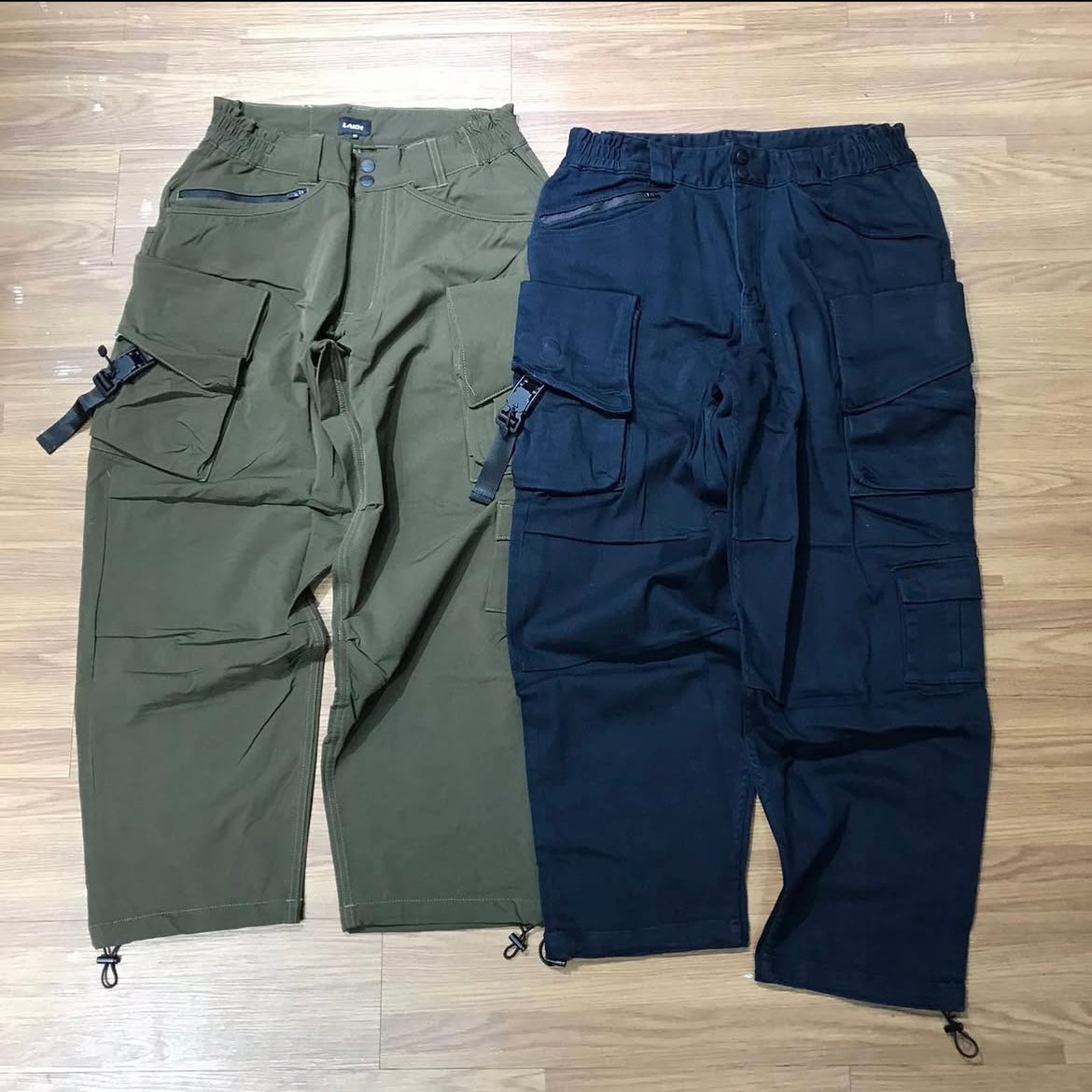 LAKH Supply 12 Pockets Cargo Pants ( Asymmetric Utility Worker Pants ) Nylon Olive SPC-NYOL Navy SPC-NAVY Herringbone Khaki SPC-HBKA Ripstop Olive/Black SPC-RSOB