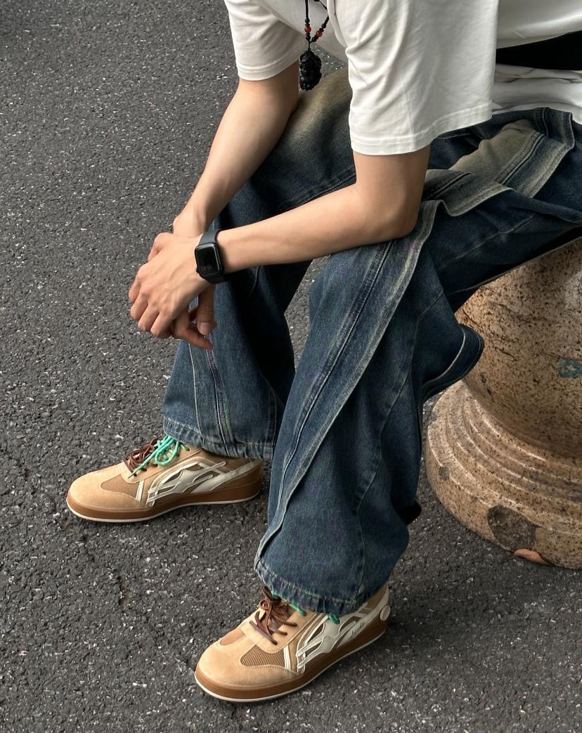 預訂 Preorder 韓國大熱 Killwinner 蕾絲花邊 緞帶 長舌 徳訓鞋 卡其啡 German Trainer Khaki Brown