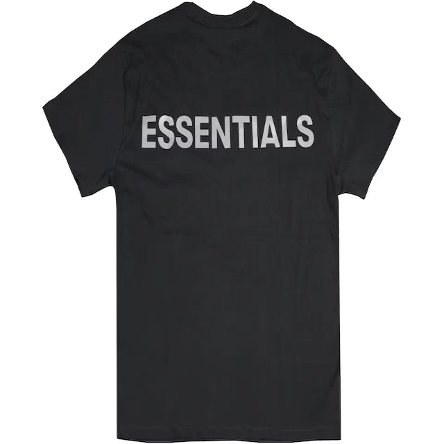 Fear of God FOG Essentials 3M Reflective Back Boxy Logo SS Tee Black