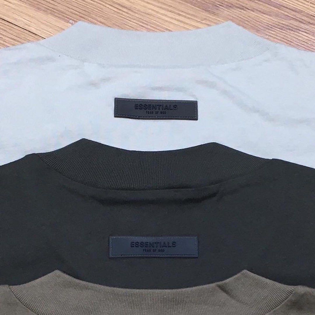 Fear of God FOG Essentials 3D Silicon Front Small Logo SS Tee Off Black / Seal