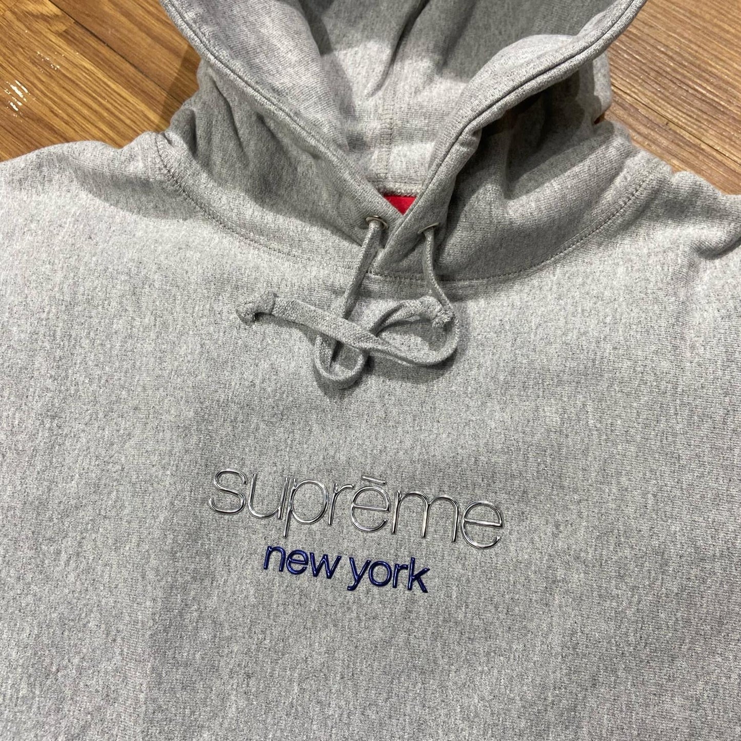 Supreme FW16 Chrome Classic Logo Hooded Sweatshirt Hoodie Grey
