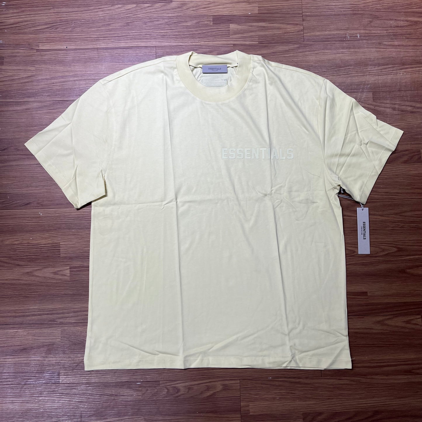 Fear of God FOG Essentials 3D Front Small Logo SS Tee Canary