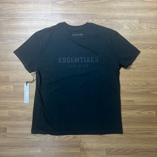 Fear of God FOG Essentials 3D Silicon Back Logo SS Tee Black