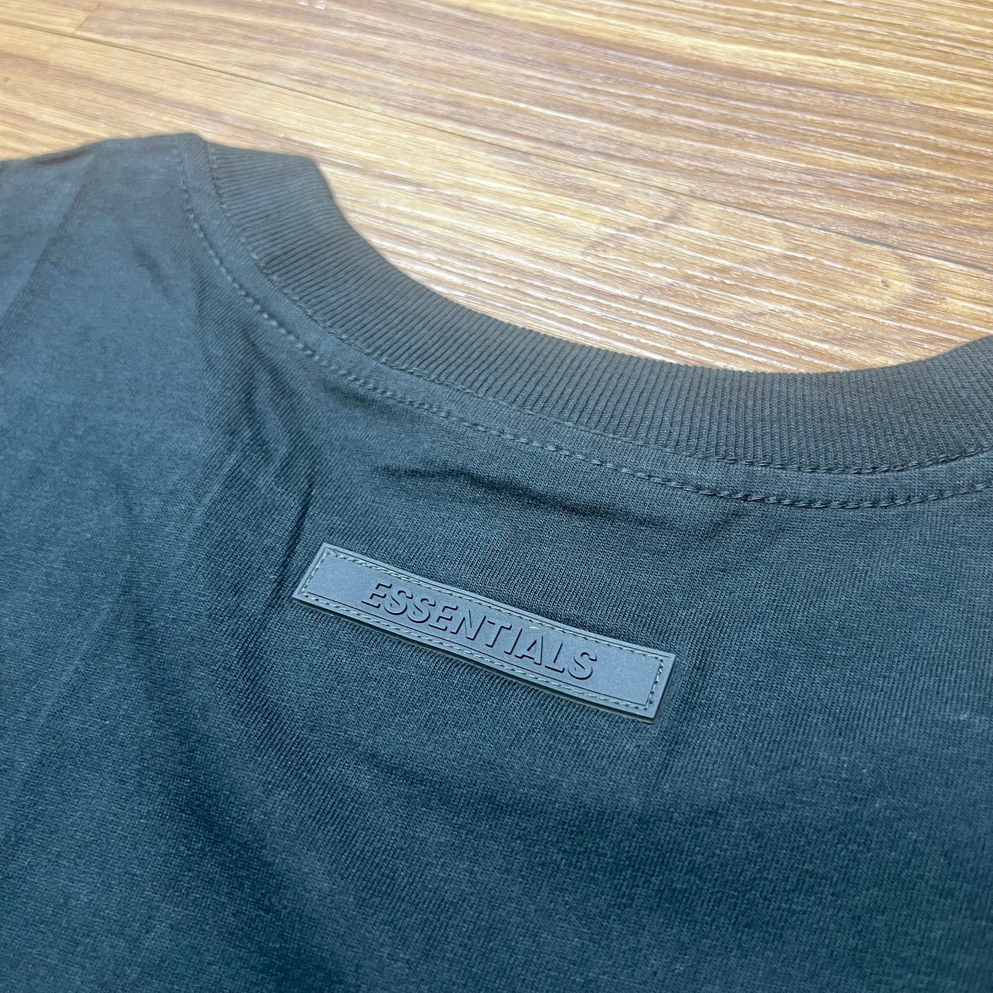 Fear of God FOG Essentials 3D Silicon Back Logo SS Tee Black