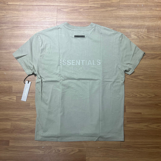 Fear of God FOG Essentials 3D Silicon Back Logo SS Tee Pistachio