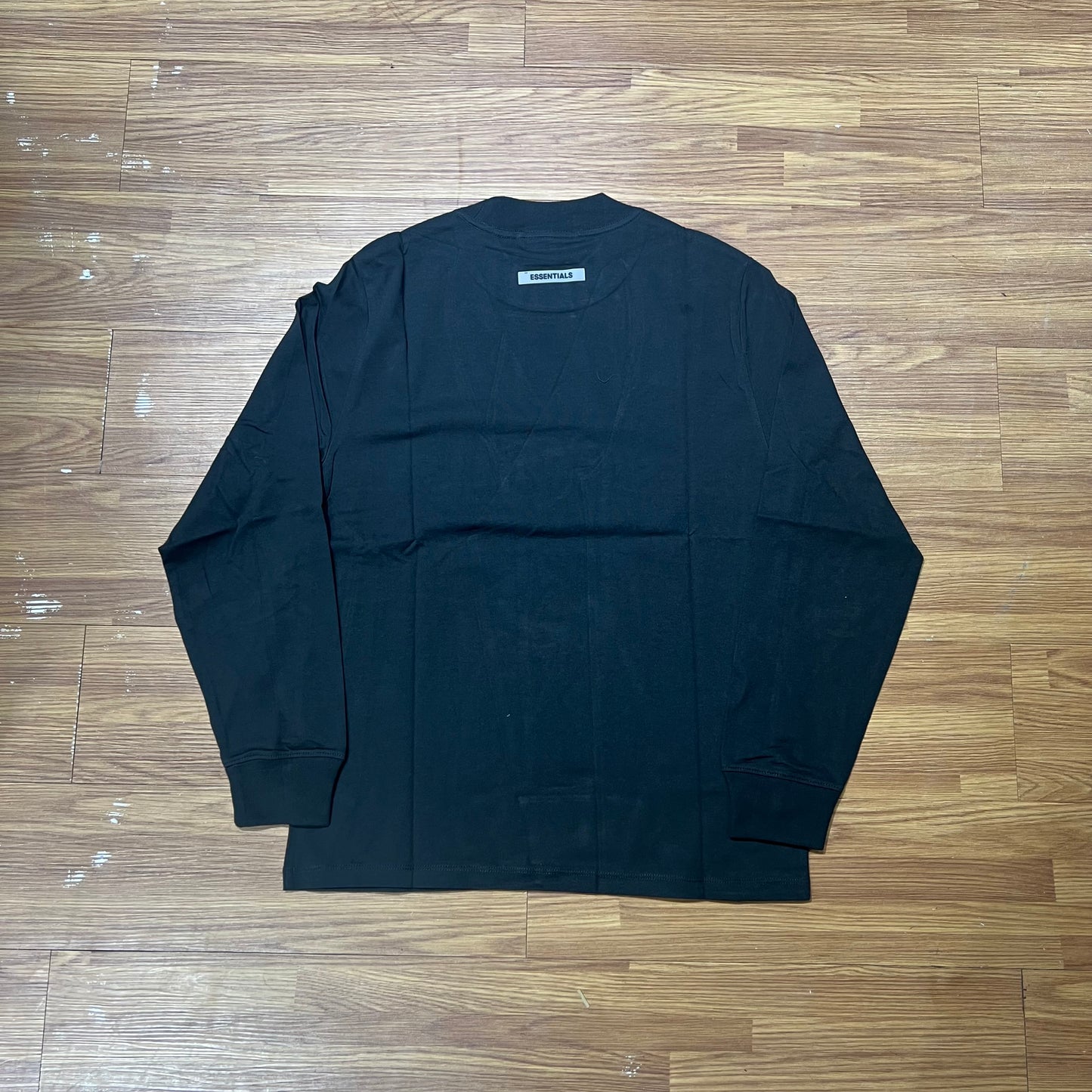 Fear of God FOG Essentials 3D Silicon Front Logo LS Tee Black 125HO202010F