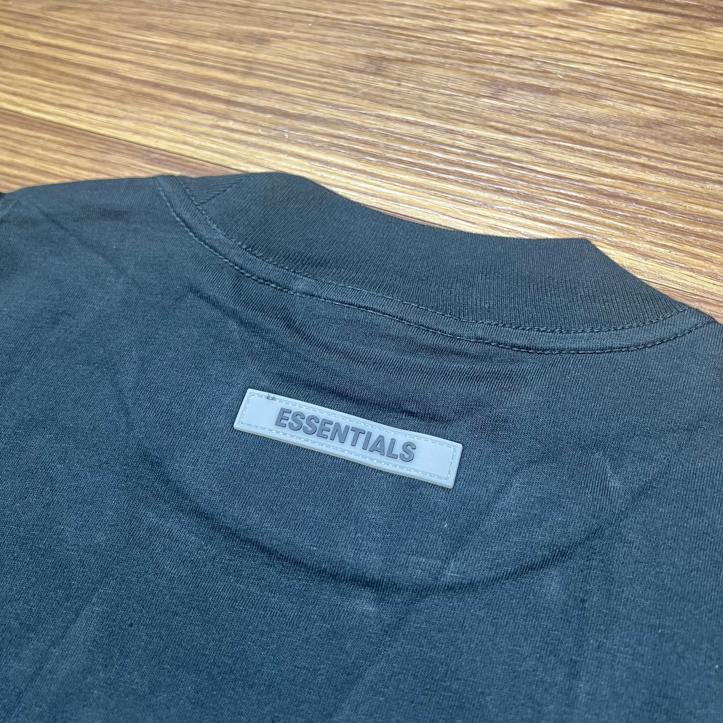 Fear of God FOG Essentials 3D Silicon Front Logo LS Tee Black 125HO202010F