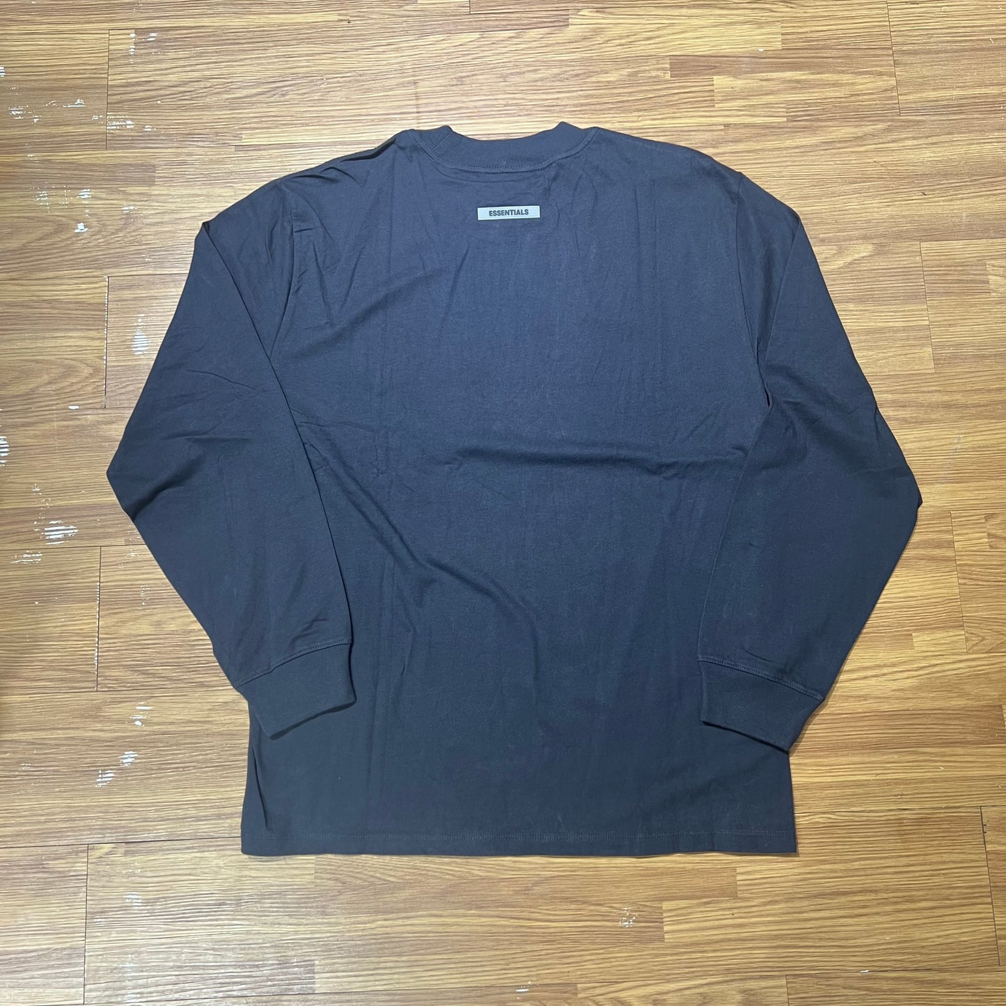 Fear of God FOG Essentials 3D Silicon Front Logo LS Tee Navy 125SP202017F