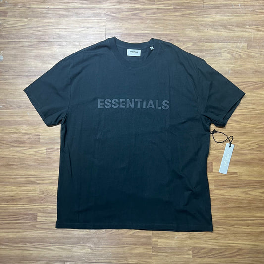 Fear of God FOG Essentials 3D Silicon Front Logo SS Tee Black