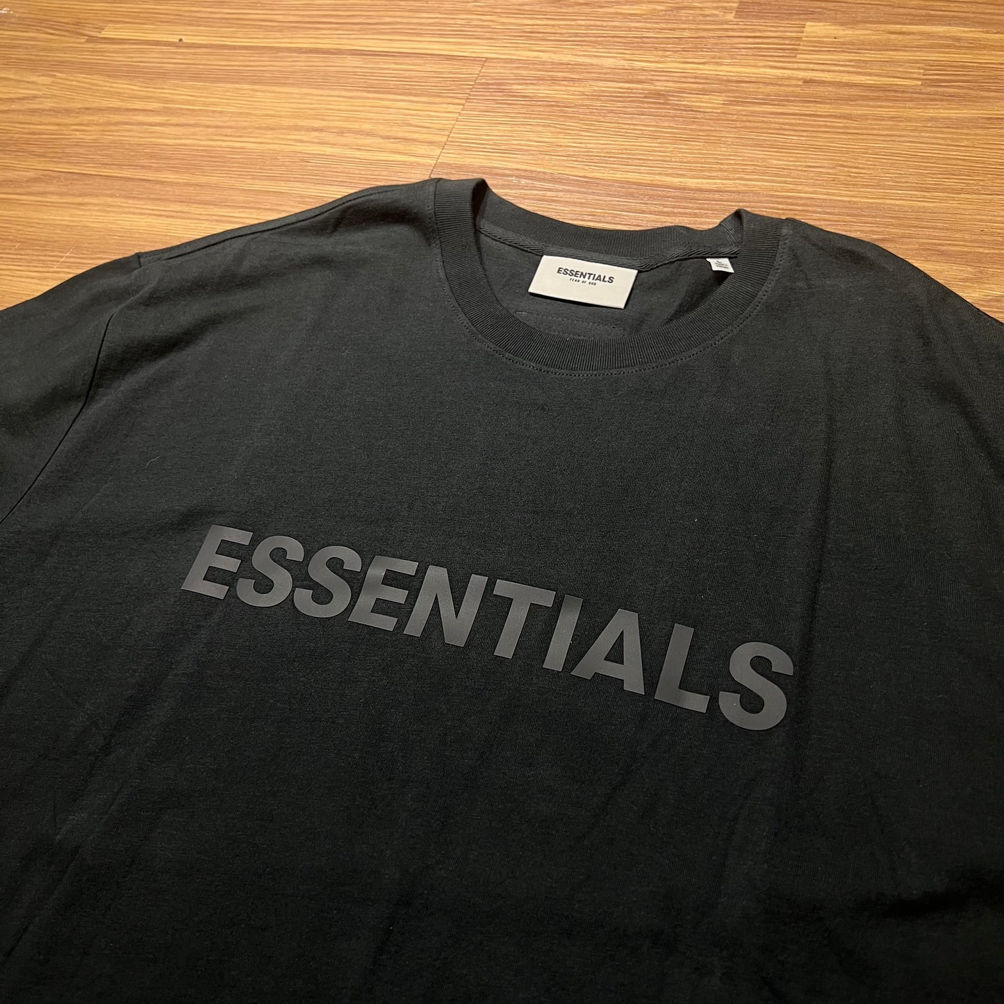 Fear of God FOG Essentials 3D Silicon Front Logo SS Tee Black