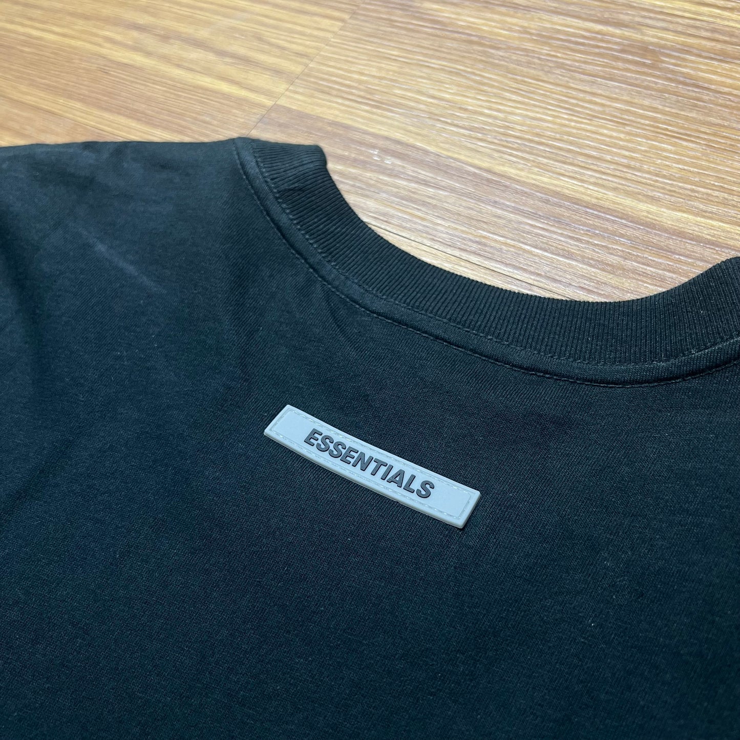 Fear of God FOG Essentials 3D Silicon Front Logo SS Tee Black