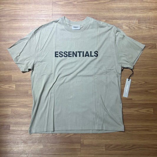 Fear of God FOG Essentials 3D Silicon Front Logo SS Tee Moss Olive (Grey)