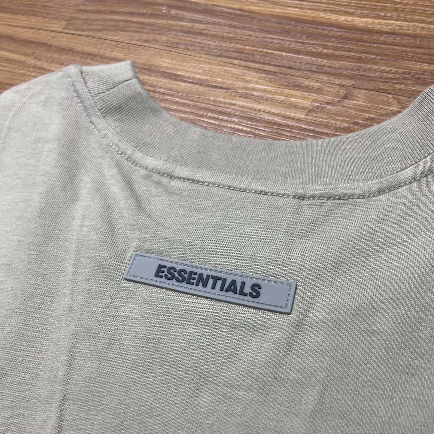 Fear of God FOG Essentials 3D Silicon Front Logo SS Tee Moss Olive (Grey)