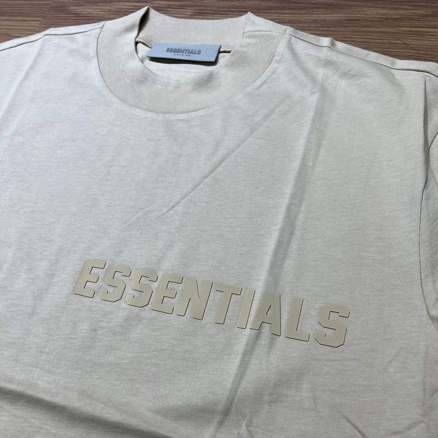 Fear of God FOG Essentials 3D Silicon Front Small Logo SS Tee Sand (Beige)
