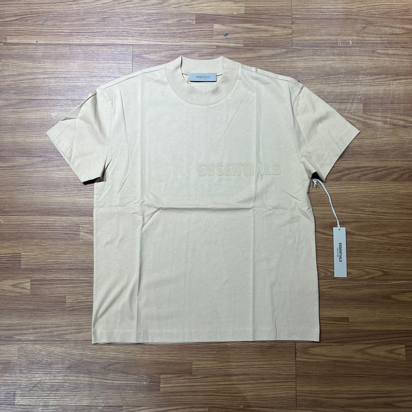 Fear of God FOG Essentials 3D Silicon Front Small Logo SS Tee Sand (Beige)