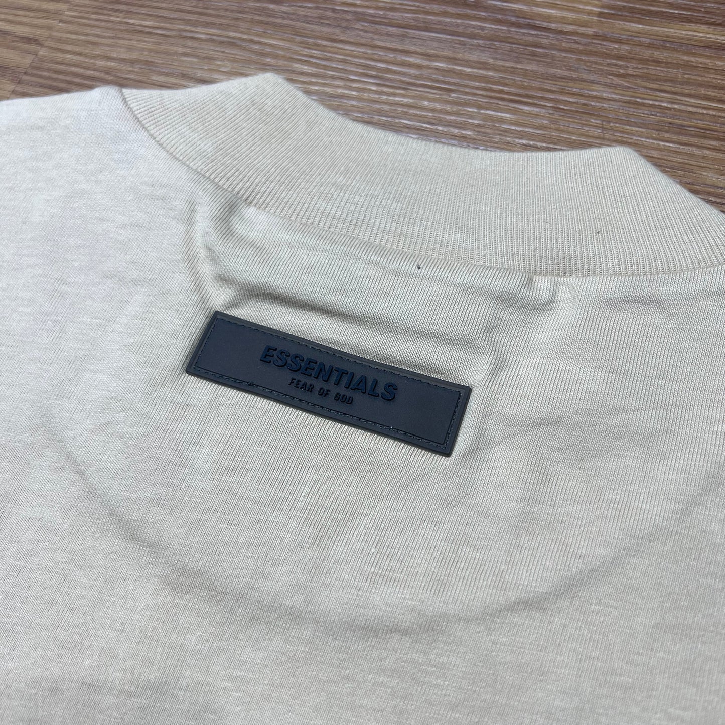 Fear of God FOG Essentials 3D Silicon Front Small Logo SS Tee Sand (Beige)