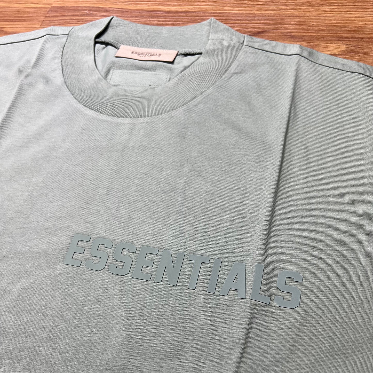 Fear of God FOG Essentials 3D Silicon Front Small Logo SS Tee Sycamore (Blue)