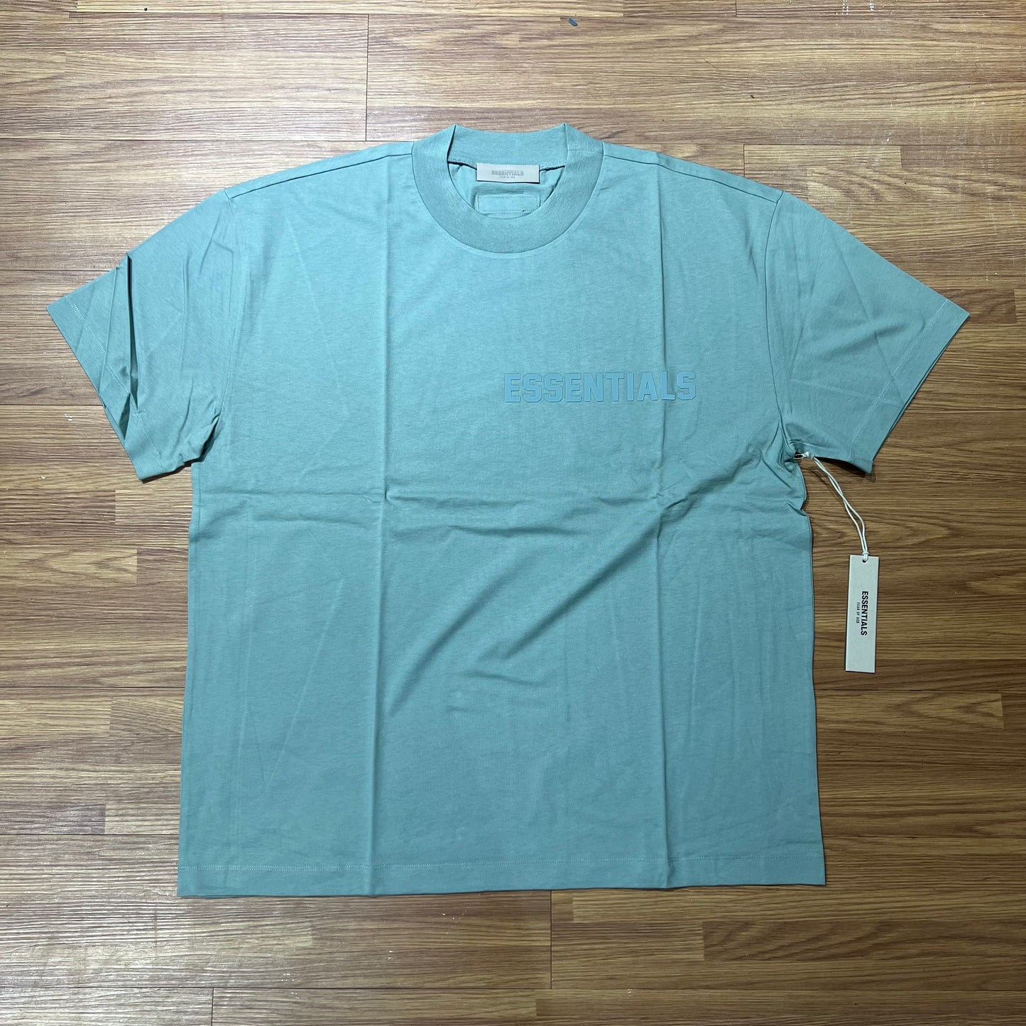 Fear of God FOG Essentials 3D Silicon Front Small Logo SS Tee Sycamore (Blue)