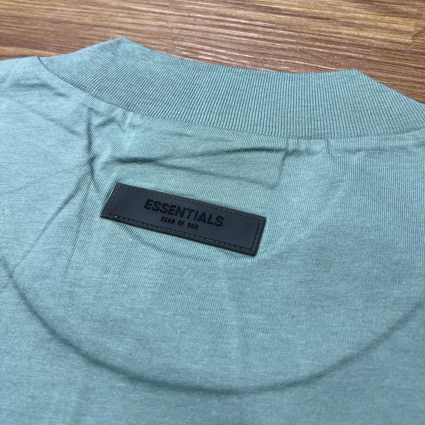 Fear of God FOG Essentials 3D Silicon Front Small Logo SS Tee Sycamore (Blue)