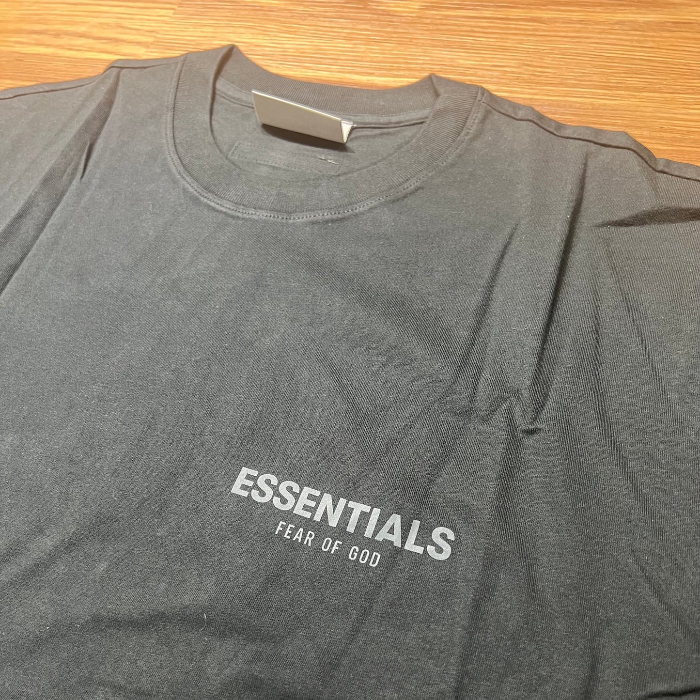 Fear of God FOG Essentials Front Small Logo SS Tee Black (3M Logo)
