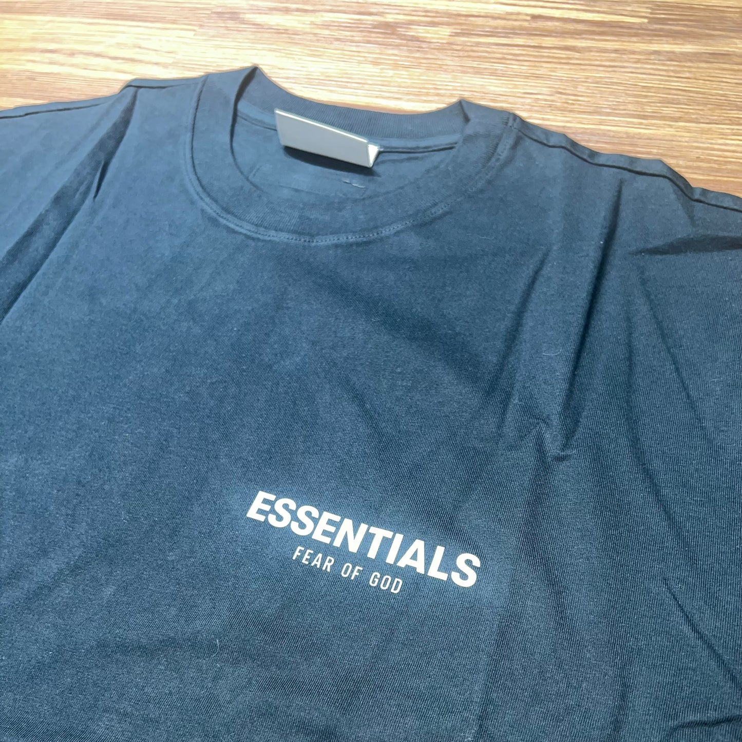 Fear of God FOG Essentials Front Small Logo SS Tee Black (3M Logo)