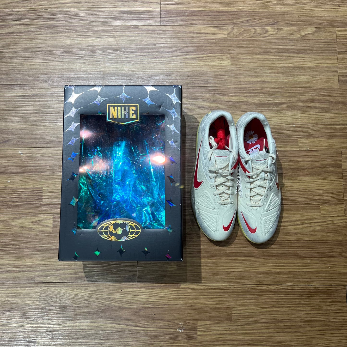 G-Dragon Peaceminusone x Nike Cryoshot CTR360 Maestri II Natural University Red HQ1460-100 實拍