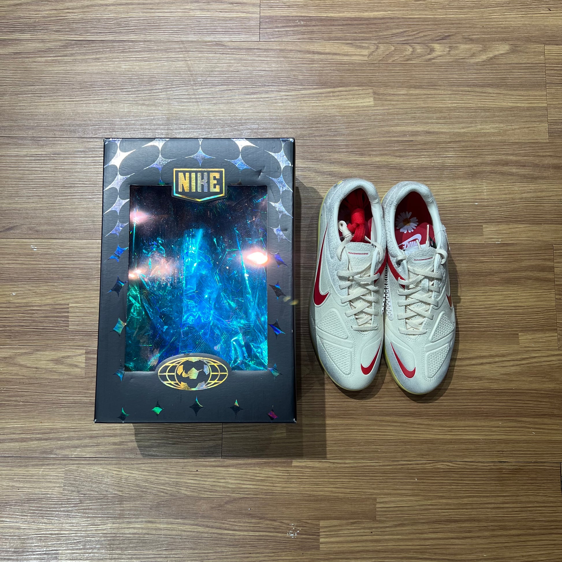 G-Dragon Peaceminusone x Nike Cryoshot CTR360 Maestri II Natural University Red HQ1460-100 實拍